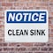 Signmission Clean Sink, 24 in W x Rectangle, Plastic OS-2PACK-NS-P-1824-L-10627 - alternate 7